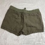 Lucky Brand 100% Linen Shorts Women's Size Medium Drawstring Lightweight Green Photo 7