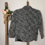 Michael Kors  Black White Tweed Blazer Jacket Three Button Pocketed Size 6 Photo 4