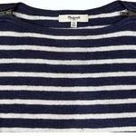 Madewell  Zipper Neckline Striped Wool /Cotton Pullover Sweater ~ Women's Size XS Photo 4