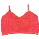 Aerie Ribbed Knit V Neck Bralette - Coral Size XL Photo 0
