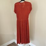STINE GOYA Caitlin Dress Polka Dot Midi Size Medium Orange Photo 8