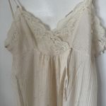 Vintage Long Chemise Night Gown Floral Faux Wrap Striped Lace Sheer Petite Size undefined Photo 5