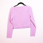 A.L.C. Belle Knit Stretch Square Neck Long Sleeve Lilac Purple Sweater Top M Photo 3