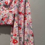 Ruby Sees Pink Floral After School Long Sleeve Crop Top Size US 2 Photo 5