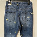 Pilcro Anthropologie Jeans Women's 27 Embroidered Paint Splatter The Icon Flare Photo 3