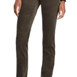 CHAPS Dark Green Corduroy Mid Rise Straight Leg Pant Photo 0