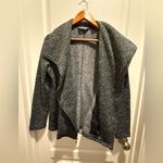 Lands' End Black and White Textured Jacket size XS (2/4) Gray Photo 5