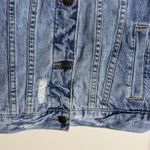 Abercrombie & Fitch Jacket Womens Small Blue Denim Distressed Jean Trucker Coat Photo 4