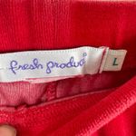 Fresh Produce  Pinkish Red High Rise Straight Leg Pull On Velour Pants Size L Photo 2