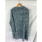 Falls Creek  Fuzzy Knit Cardigan Teal Blue White Size L/XL Photo 3