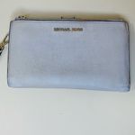 Michael Kors Adele Double Zip Gold Tone Wristlet Wallet Photo 1