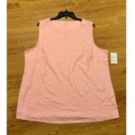 Croft & Barrow  Tank Pink Stripe Cotton Women’s Plus 3X New Boat Neck Layer New Photo 6