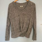 UGG  Twist Knotted Front Long Sleeve Comfy Cozy Merle Heathered Shirt Photo 0