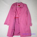 Esprit Vintage‎  Women's Solid Pink Knee-Length Rain Coat, size S Photo 13