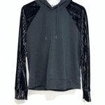 Calia by Carrie Underwood Womens Effortless Velvet Hoodie Sweatshirt SZ S Black Photo 0