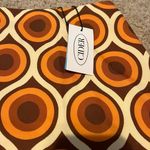 Cider Brown and orange circular retro pattern mini skirt never worn  Photo 2