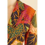 Farm Rio NWOT  Multicolor Floral Garden Cut-Out Long Blazer Size S Photo 4