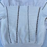 Maxini Collezione Vintage 90s White Embroidered Knit Cardigan Sweater Photo 4