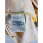 Lands' End  Floral Print 3/4 Sleeve Yellow Crochet Detail Blouse Size XL Photo 3