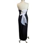 Vintage Y2K Niki Originals Black & White Halter Formal Maxi Gown Sz 6 Photo 2