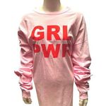 Comfort Colors GRL PWR Pink Long Sleeve Pajama Shirt 2XL All Cotton Photo 0