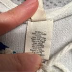 Raga  Anthropologie White Multicolored Embroidered Tassel Boho Peasant Top M Photo 3