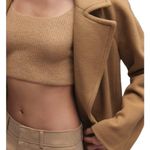 Everlane NWT! The Cozy Stretch Tank Crop Camel Top - Size Large Photo 4