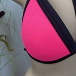 Victoria's Secret Victoria’s Secret Pink Black & Pink Colorblock Bikini Bathing Suit Swim Top M Photo 5