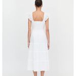 Hill House The Kimmy Nap White Maxi Dress 100% Cotton Swiss Dot Women's Small Photo 1