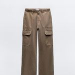 ZARA  High Rise Straight Leg Cargo Pant  Photo 3