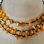 BALTIC AMBER multi strand Necklace on cord Photo 0