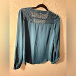 Candie's  Green and Blue Long Sleeve Blouse Photo 3