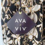 Ava & Viv  x Target Dress Size 2X Midi Linen Blend Ruffle Floral Plus Curvy NWT Photo 4