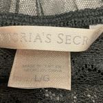 Victoria's Secret Babaydoll Lace Mesh Halter Slip Dress Sexy Lingerie Black Sz L Photo 7