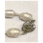 Baroque Japanese Pearl 12X14mm 18 Inches With Silver Rose Clasp Necklace Chocker Photo 3