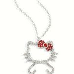 Hello Kitty Beautiful  Rhinestone CZ Pendant Necklace Photo 0