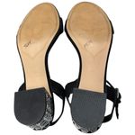 Dune London  Womens Size 41 9.5 Black Snakeskin Maddie Crystal Block Heel Sandals Photo 9