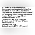 No Boundaries  Womens Ankle Leggings Soft High Rise Size 3X 23-25 Juniors… Photo 6