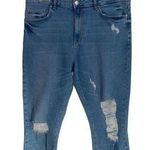Forever 21 denim distressed capris size 10 Photo 0