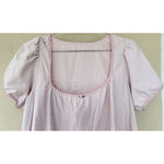 Pink Puff Sleeve Dress Striped Ruffle Hem Cottage Coquette Women’s Size 2X Photo 1