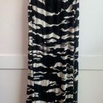 H&M  Black & White Patterned Maxi Skirt With Slit Photo 1