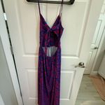 Cupshe Elegant Blue and Pink Floral Maxi Dress Photo 3