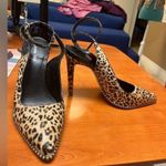 Gianni Bini  Pumps Renatay Leopard Calf Hair Studded Ankle Strap Heels Size 8.5M Photo 4
