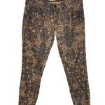Free People  SZ 28 Tribal Ankle Jeans Zip-Fly Low-Rise Pockets Skinny Leg Multi Photo 0