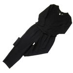 Madewell NWT Sloan Jumper in Black Belted Crepe Tapered Easy Fit Crop Jumpsuit 6 Photo 1