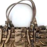 Michael Kors Gorgeous Metallic Bronze and Silver Tote Purse Bag Photo 5