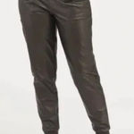 Spanx  Leather Like Jogger Noir Black Size‎ XS Women NWT Photo 0