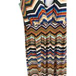 Bisou Bisou Bisou Bisou Woman Chevron Print Stretch Long Dress Maxi Halter Size 14 Photo 1