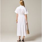 J.Crew Elena Shirtdress Midi Cotton Poplin White Classic Minimalist US 2 NWT Photo 1