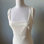 Lulus Moment Maker White Square Neck Trumpet Midi Dress Photo 6